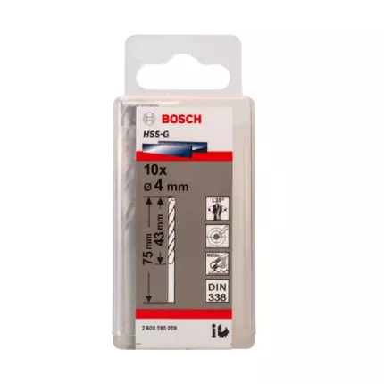 Bosch Twist Drill Spiralbohrer HSS G 10 x 4mm 2608595059