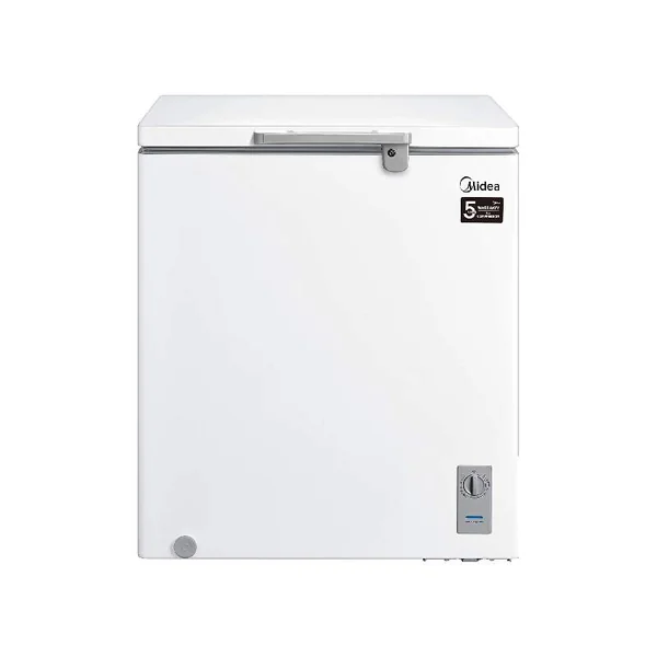 Midea Chest Freezer 142L, Outside Condenser, Lock & Key, White HS-186CN