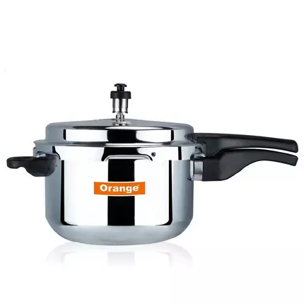Orange Pressure Cooker 5L Deluxe Aluminium Outer Lid O-5