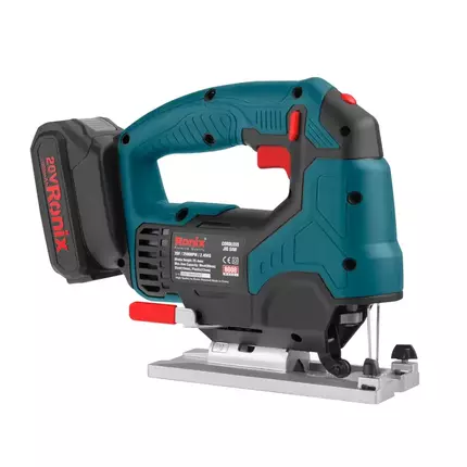 Ronix Cordless Jig Saw - 20V Electric Power Tool for Wood and Metal Cutting, Ideal for Versatile Woodworking Applications, 8608.
