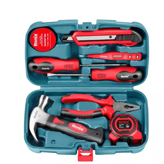 Ronix Hand tools set-9 PCS Quality of materials brand that has a reputation for producing high-quality tools Ergonomics packed in a BMC , compact carrying caseMade of high quality material, forged at 