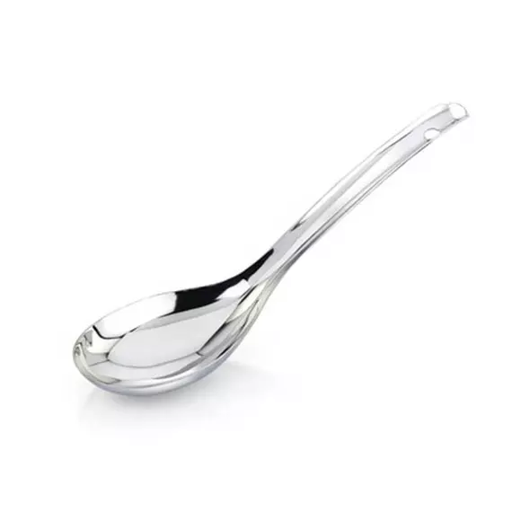 Topaz Serving Spoon Oyster Silver Stainless Steel Curry Server Food Grade Mirror Polished 0005