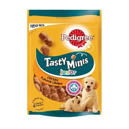 Pedigree Tasty Bites Chewy Cubes Puppy 125g Pack of 8 CF88V