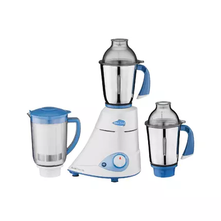 Preethi Blue Leaf Platinum Mixer Grinder 750W with 3 Stainless Steel Jars, 3 Speed & Pulse, Overload Protector, Extractor Filter MG139/09