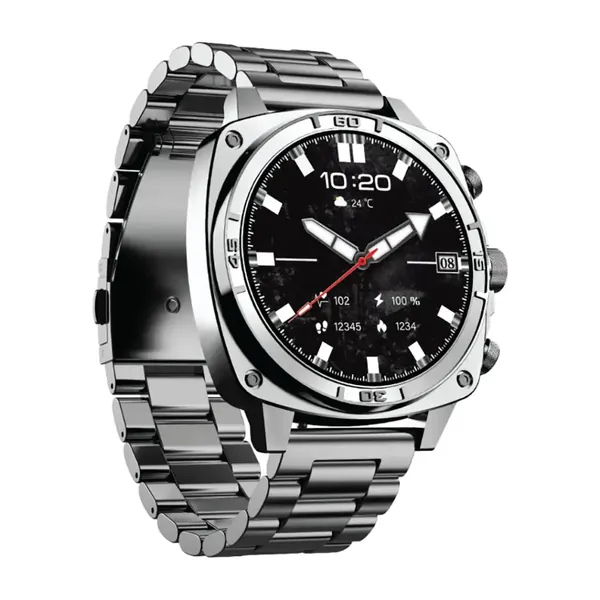 Porodo Chrono Steel Smart Watch - Silver