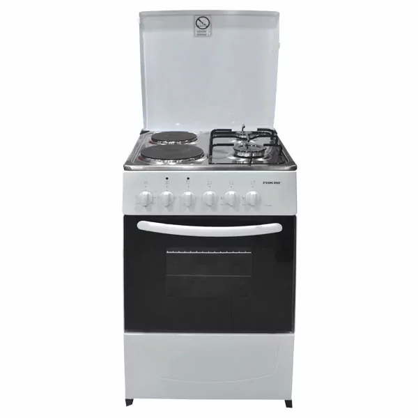Nikai Oven Cooking Range 2 Burner and 2 Hotplate 50x50cm TFG14N22 Double Layer Glass Metalic Lid Hot Plate And Gas Burner Combination