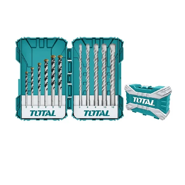 Total Drill Bit Set SDS Plus And Concrete Pack of 11 TACSDL31101