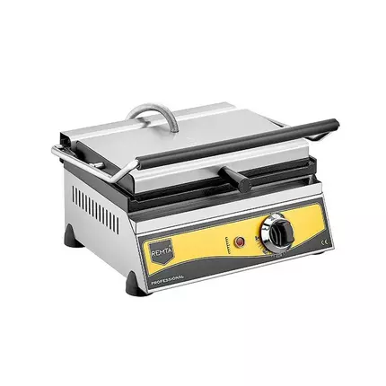 Remta Standard Panini Grill 1200W 12 Slices, Fast Heating Technology, Automatic Thermostat, Heat Insulated Handles, Stainless Steel Resistance & Build RMT14
