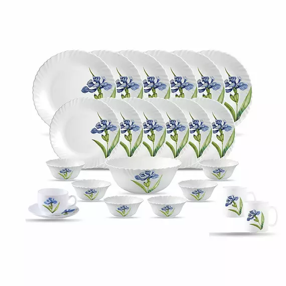 La Opala Dinner Set Royal Iris Classique 47 Pieces LR047