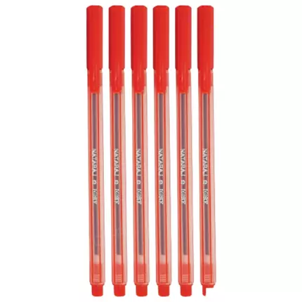 Nataraj Mist Pen 621 0.7mm 6pcs Red P06326