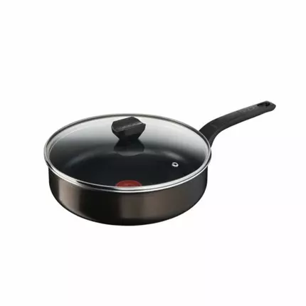 Tefal Easy Cook Sautepan 26CM + Lid Suitable for All Heat Sources Except Induction Non-Stick Coating, Made in France B5543302