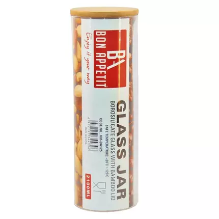 Bon Appetit Glass Storage Jar with Bamboo Lid 2.1L HM-BA125