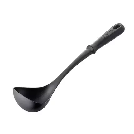 Tefal Comfort Ladle High-Heat Resistance Scratch-Free for Cookware Dishwasher-Safe Ergonomic Design Black Plastic K1290214