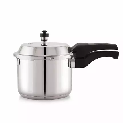 Topaz Pressure Cooker 10L Deluxe Aluminium Outer Lid Gas Stove Compatible Ergonomically Designed Handle 0799
