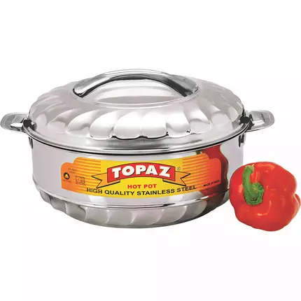 Topaz Hotpot 10,000ML Stainless Steel Casserole 10 Liters Insulated Food Warmer