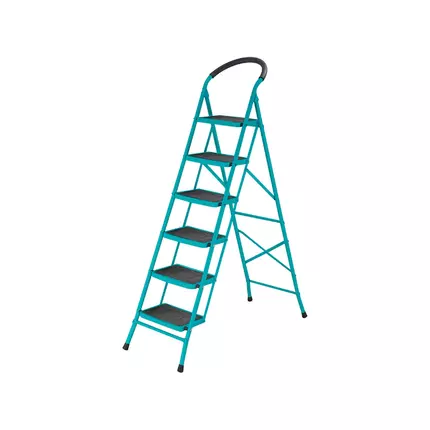 Total Steel Ladder 6 Steps 380x260mm Max Load 150Kg THLAD09061
