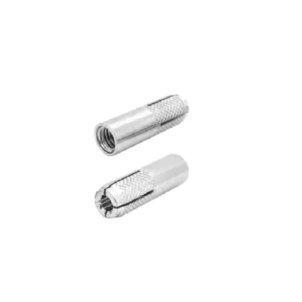 Total Drop-In Anchor Plug 3/8"x1-3/4" Carbon Steel, Zinc Plated Finish THWDA381341 (Pack of 50pcs)