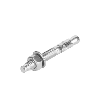 Total Galvanized Wedge Anchor 1/2"x2-3/4" Carbon Steel, Zinc Plated Finish THWWA212341 (Pack of 70pcs)