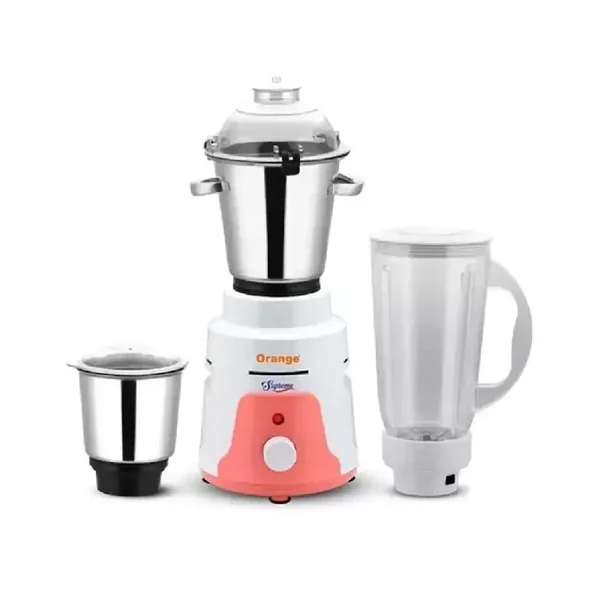 Orange Mixer Grinder 1100W with 2pcs Stainless Steel Jars, 1 Polycarbonate Juice Jar SUPREME