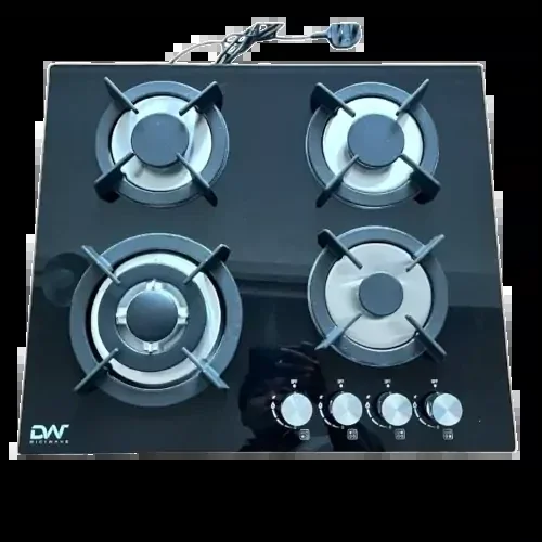Digi Wave Hob 4 Gas Burner with Auto Ignition 60x60x 8MM Tempered Glass DWGC 2002