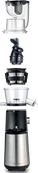 Kenwood Slow Masticating Juicer Extractor Easy To Clean, Cold Press Machines With Stainless Steel Body, Quiet Motor & Reverse Function, 400Watts Powerfull JMM71.000BK