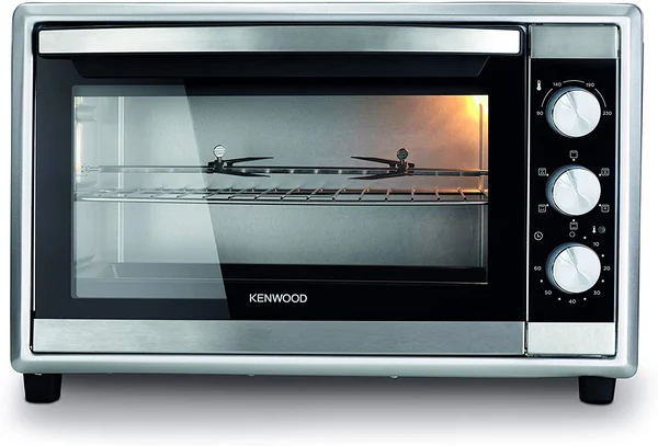 Kenwood Double Glass Door Home Baking Multifunctional Full-Automatic Large-Capacity Electric Oven with Rotisserie, Silver, 45 litres,1800W, Mom45.000ss Tanzania