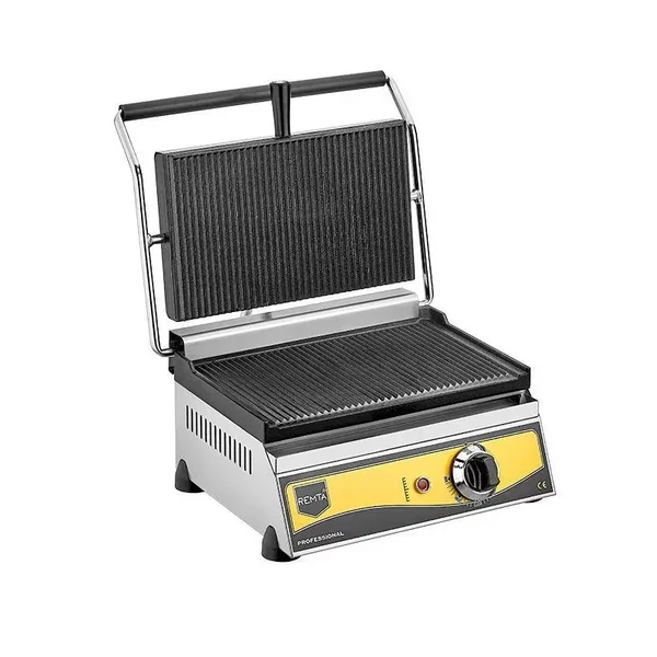 Remta Standard Panini Grill 1200W 12 Slices, Fast Heating Technology, Automatic Thermostat, Heat Insulated Handles, Stainless Steel Resistance & Build RMT14