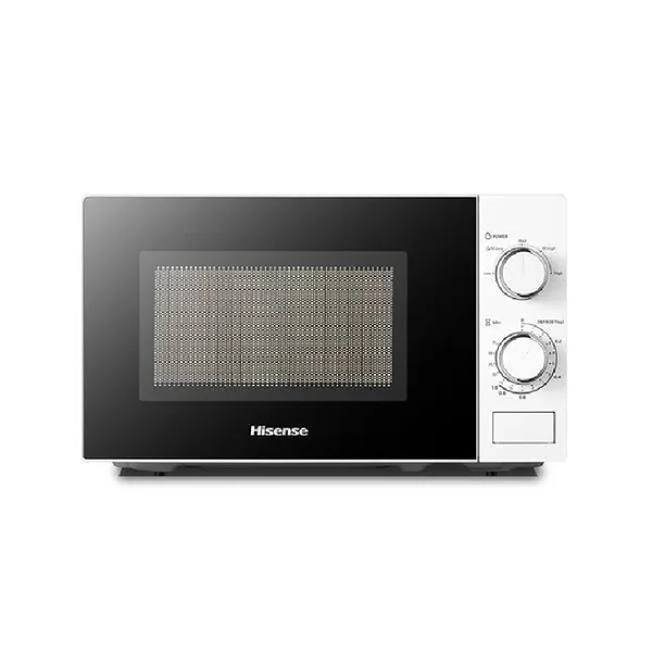 Hisense Manual Microwave Oven 20L 700W with Push Button, 5 Power Levels, White H20MOWS14