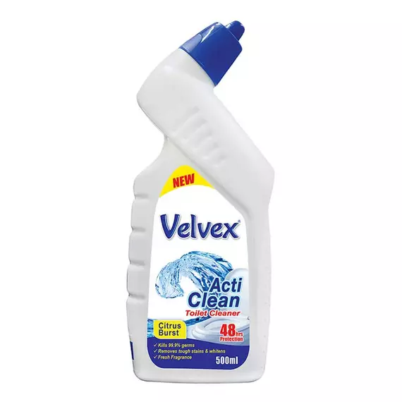 Velvex Toilet Cleaner 500ml Citrus Burst (Pack of 12Pcs)