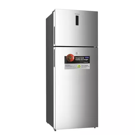 Venus Refrigerator 550L Double Door Top Freezer No Frost Silver VG552CS