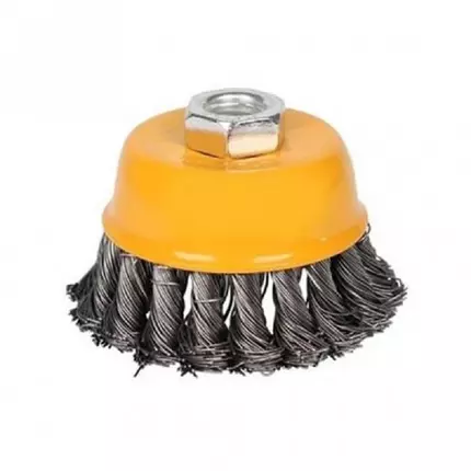 Ingco Cup Twist Wire Brush With Nut 100mm WB21001