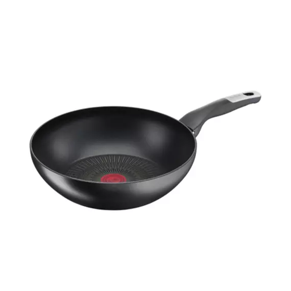 Tefal Unlimited Wok Pan 28cm Titanium Non Stick Anti Scratch All Hobs Safe Non Stick G6 Unlimited Cast Aluminum G2551902
