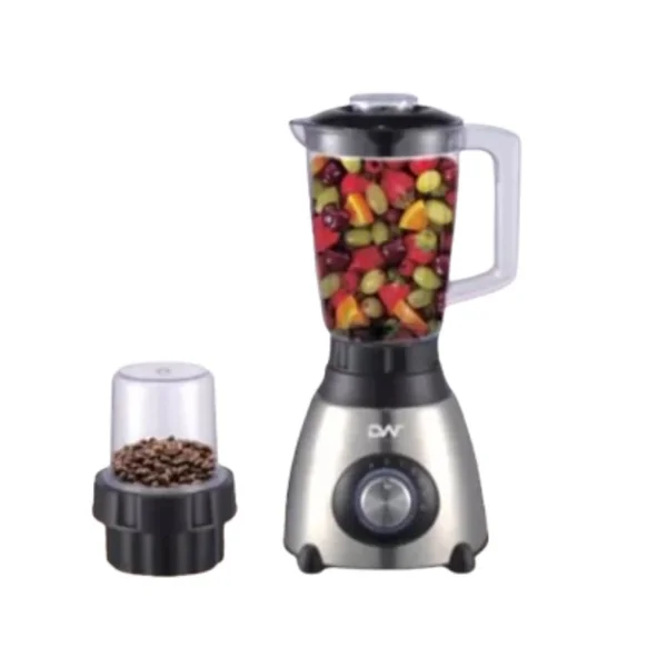 Digiwave Blender 1.5L steel Jar, 1.5L plastic Jar and Small Dry Mill 500W Stainless Steel DWBL-1212