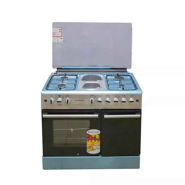 Westpoint Cooker 90 x 60CM, 4 Gas Burners, 2 Electric Plate, Electric Oven + Gas Compartment Inox WCER9642E8XBO