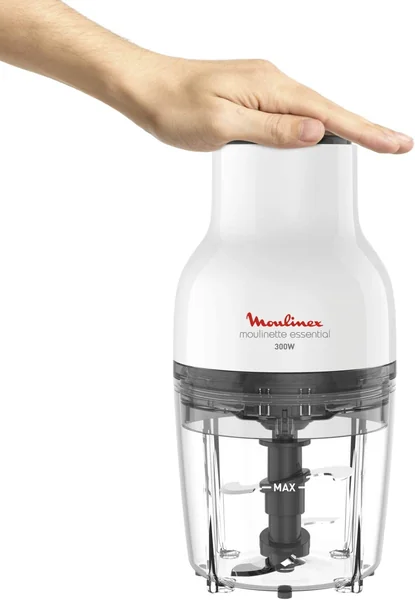 MOULINEX Moulinette Essential Chopper, 300 Watts, White/Black, Plastic, DJ520127, 1 year warranty