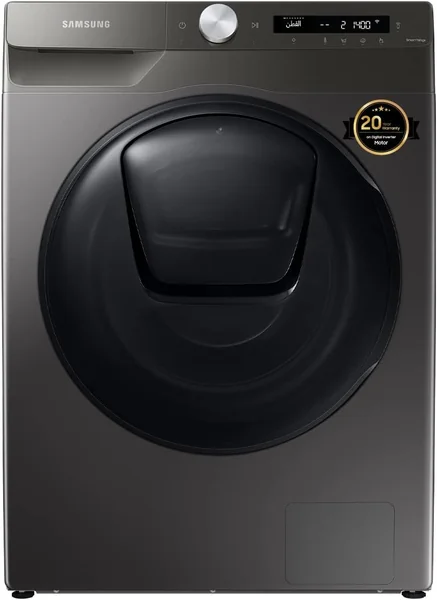 Samsung 9kg/6kg Front Load Washer Dryer Combo With Wi-Fi, EcoBubble, AirWash, HygieneSteam, DIT, AddWash, AI Control, Inox, WD90T554DBN