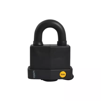 Yale Pad Lock 71mm  Weather Proof Black