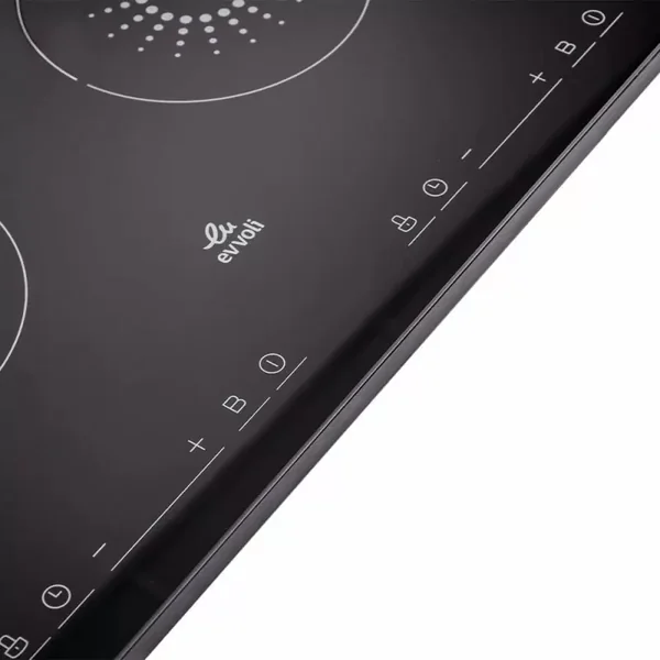 Evvoli Induction Hob 2 Burner Soft Touch Control with 9 Stage Power Setting 3500W IH201B