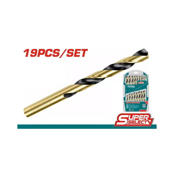 Total Drill Bit HSS Hammer Set 19pcs TAKSDB9195
